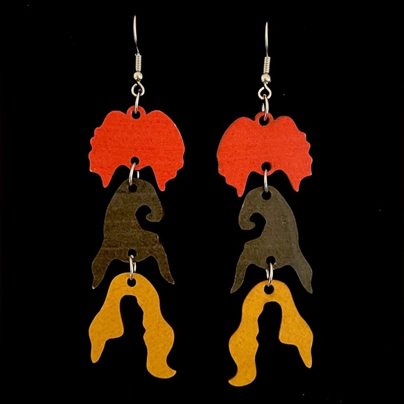 Hocus Pocus Jewelry - NEW Wood Hocus Pocus Sanderson Sisters Earrings